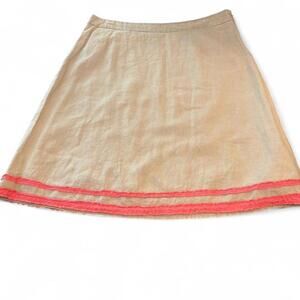 Boden 100% linen skirt with cotton lined skirt Size 14